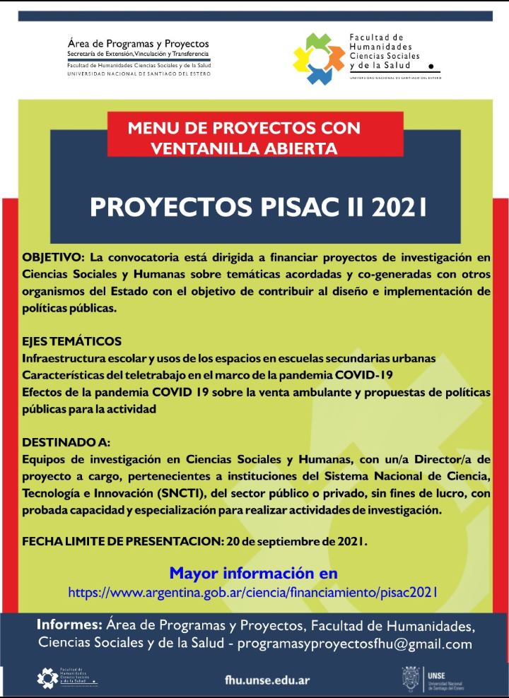 Convocatoria PISAC II – 2021