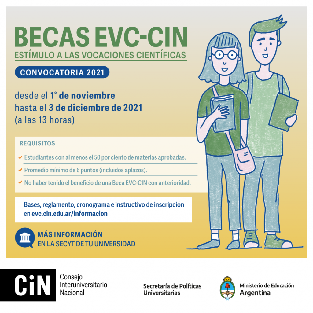 Convocatoria Becas EVC-CIN 2021
