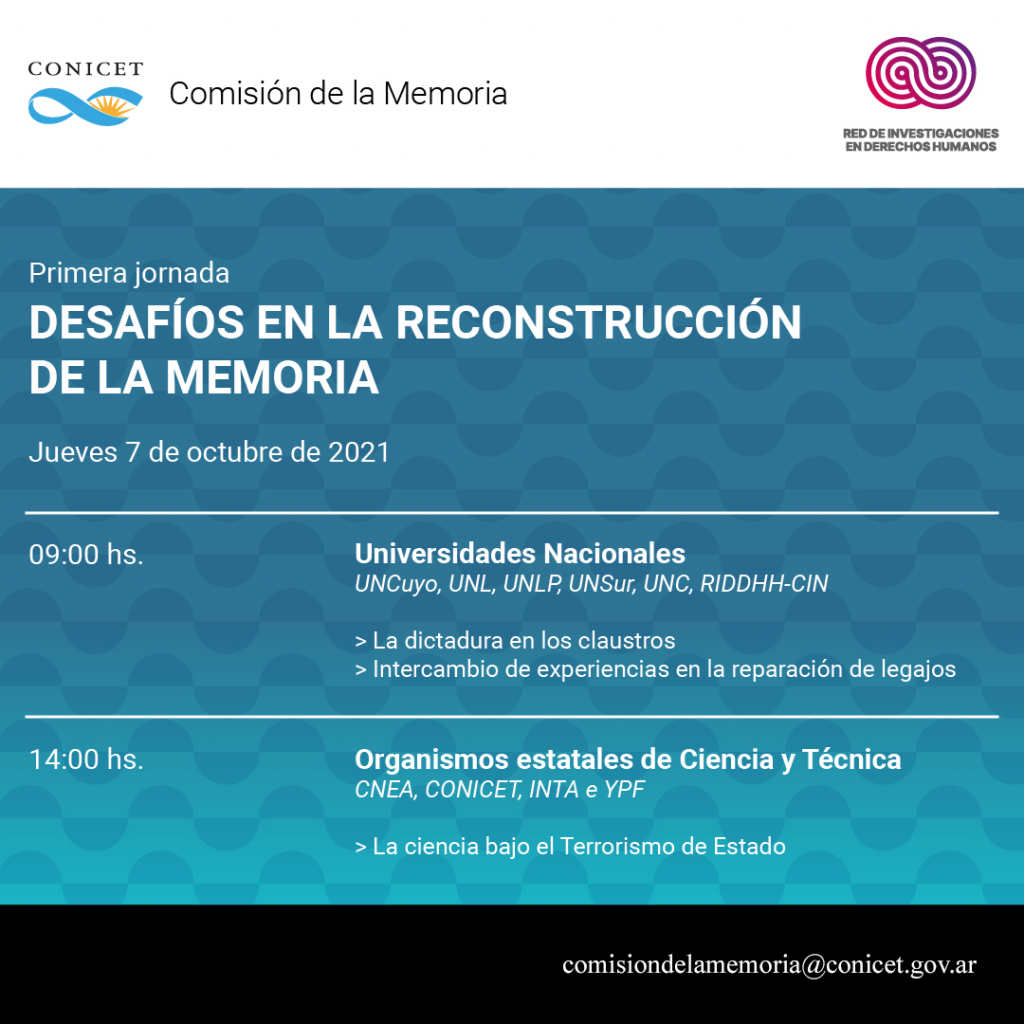 Primera Jornada de «Desafios en la reconstrucción de la memoria»
