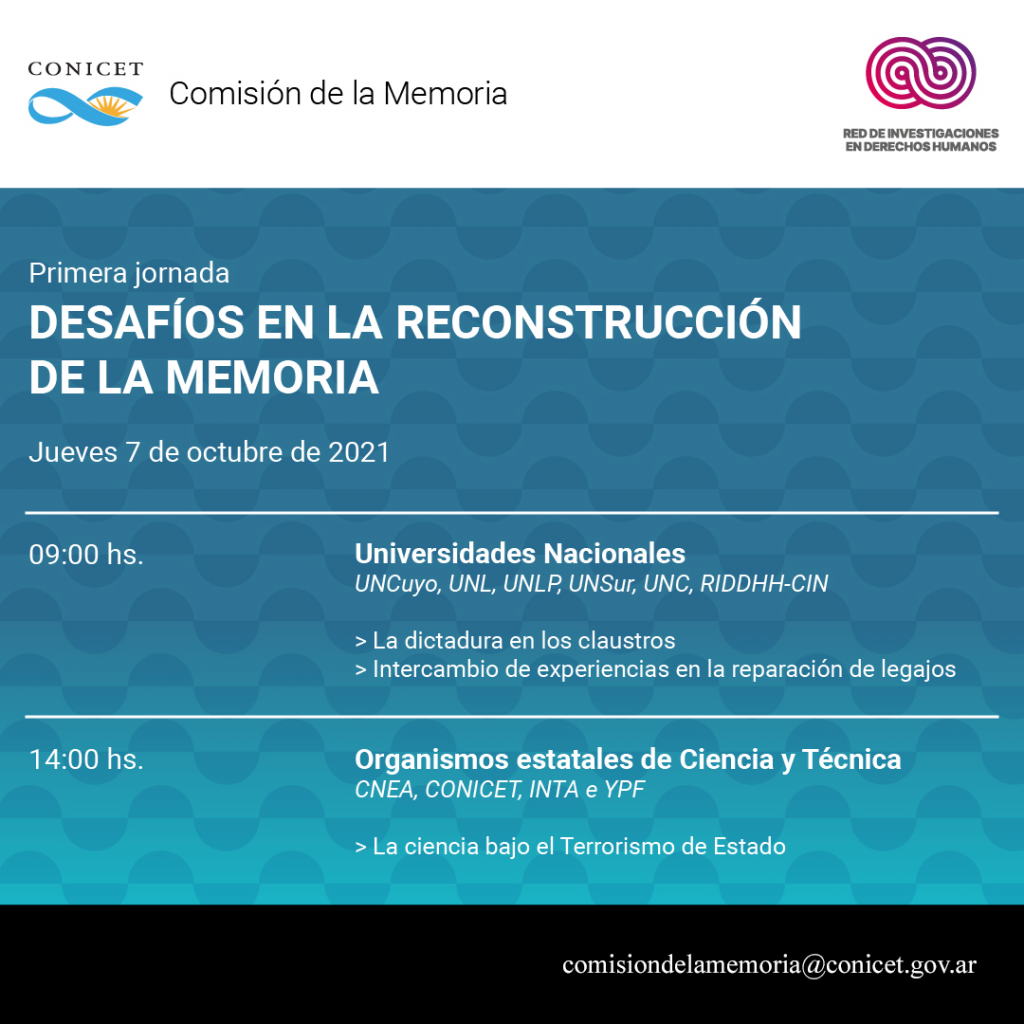 Primera Jornada de “Desafios en la reconstrucción de la memoria”