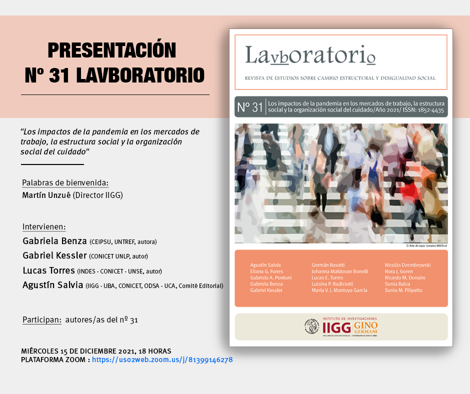 Presentación del N°31 de la Revista Lavboratorio