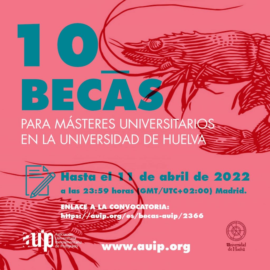 Becas para cursar Másteres Universitarios en la Universidad de Huelva 2022