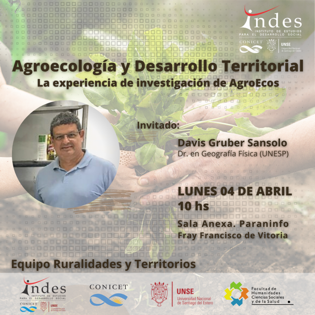 Charla: “Agroecología y Desarrollo Territorial. La experiencia de investigación en AgroEcos”