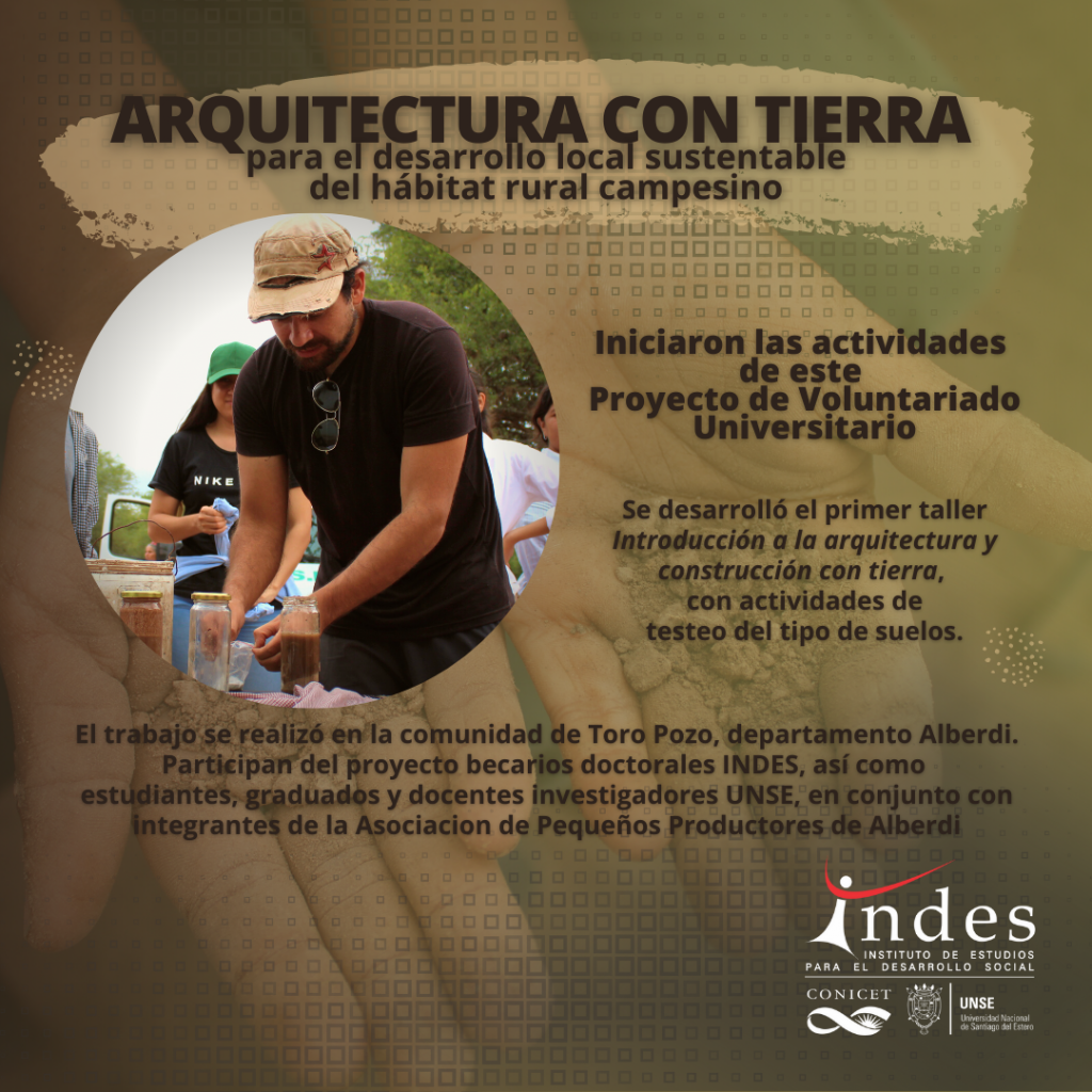 Proyecto de Voluntariado Universitario “Arquitectura con tierra para el desarrollo local sustentable del hábitat rural campesino”