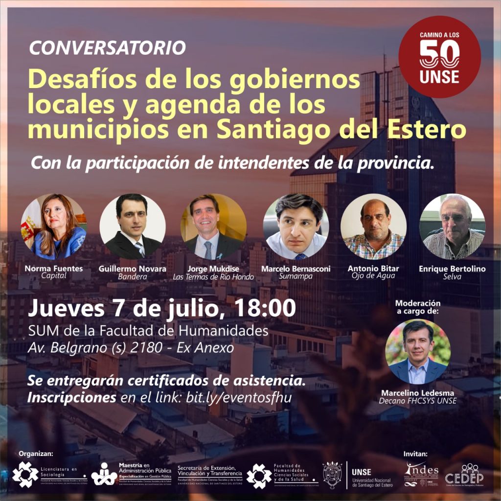 Conversatorio «Desafíos de los gobiernos locales y agenda de los municipios en Santiago del Estero»