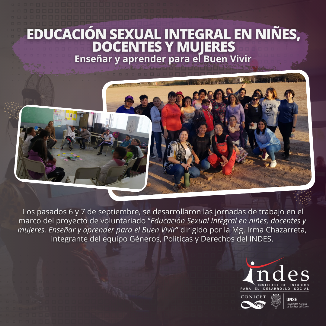 Proyecto de voluntariado “Educación Sexual Integral en niñes, docentes y mujeres. Enseñar y aprender para el Buen Vivir”
