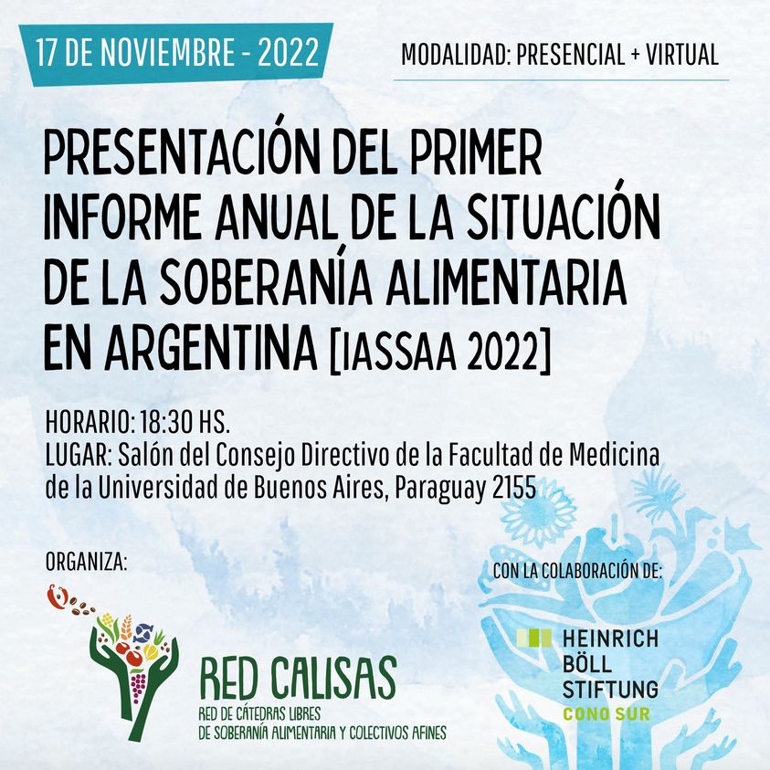 Presentación del Primer Informe Anual de la Situación de la Soberanía Alimentaria en Argentina (IASSAA 2022)