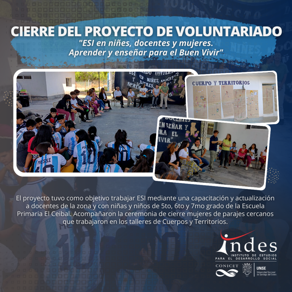 Cierre del Proyecto de Voluntariado Universitario «ESI en niñes, docentes y mujeres. Aprender y enseñar para el Buen Vivir».