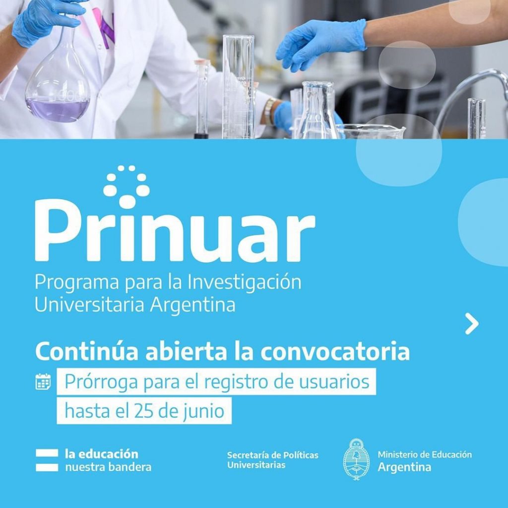 Prórroga en la Convocatoria del PRINUAR