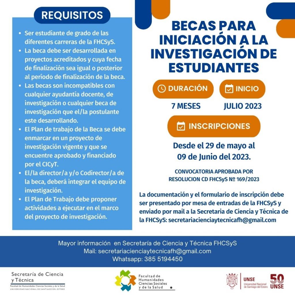 Requisitos para las Becas para Iniciación a la Investigación de Estudiantes