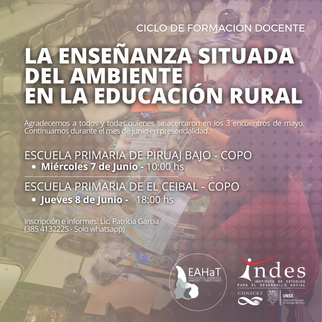 Continuación del ciclo formativo «La enseñanza Situada del Ambiente en la Educación Rural»
