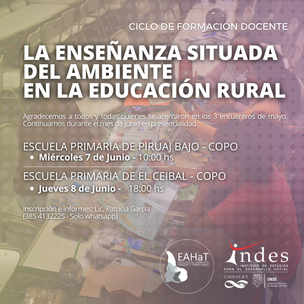 Continuación del ciclo formativo “La enseñanza Situada del Ambiente en la Educación Rural”