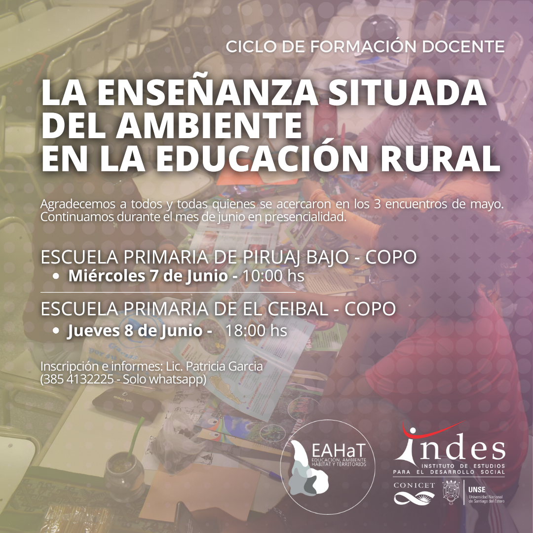 Continuación del ciclo formativo “La enseñanza Situada del Ambiente en la Educación Rural”