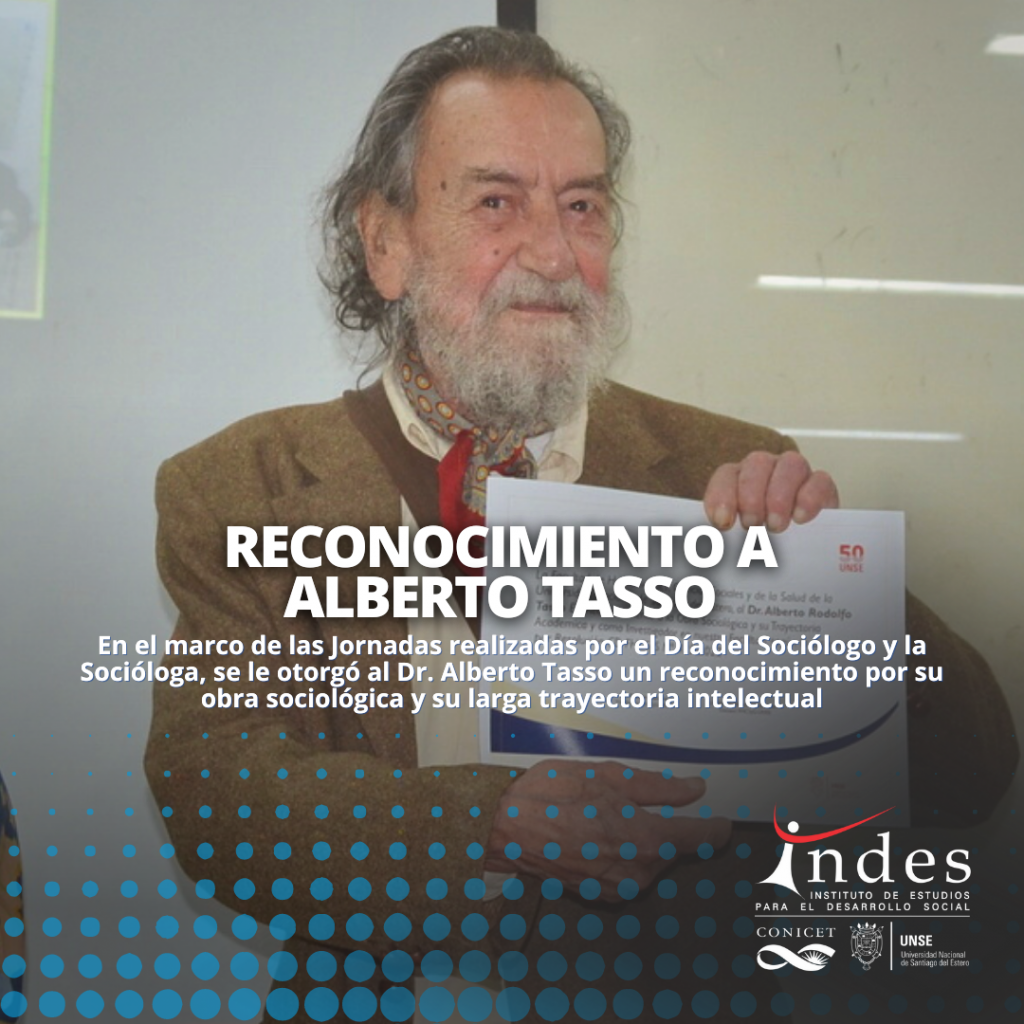 Alberto Tasso recibe Reconocimiento de parte de la FHCSyS de la UNSE