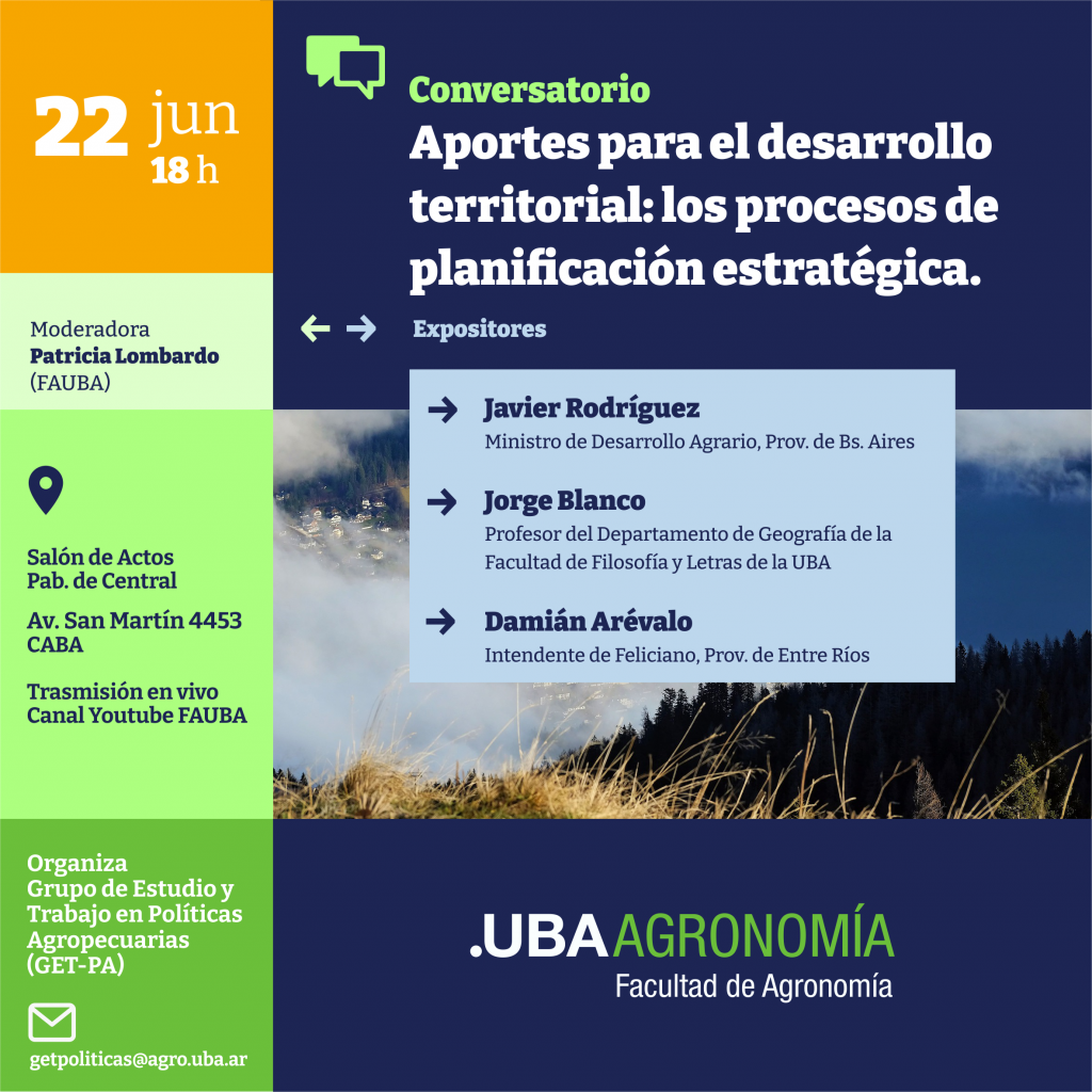 Conversatorio «Aportes para el desarrollo territorial: los procesos de planificación estratégica»