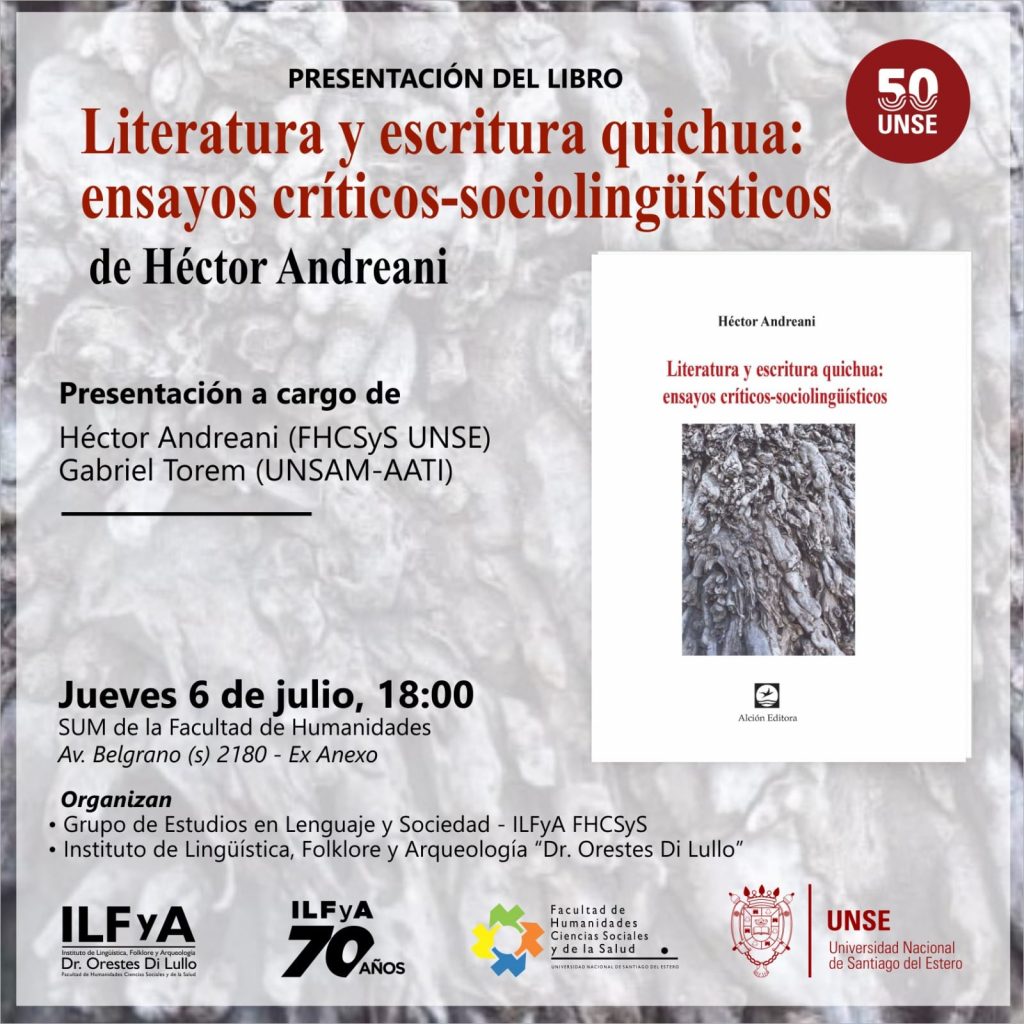 Presentación del libro “Literatura y escritura quichua: ensayos críticos-sociolingüísticos”