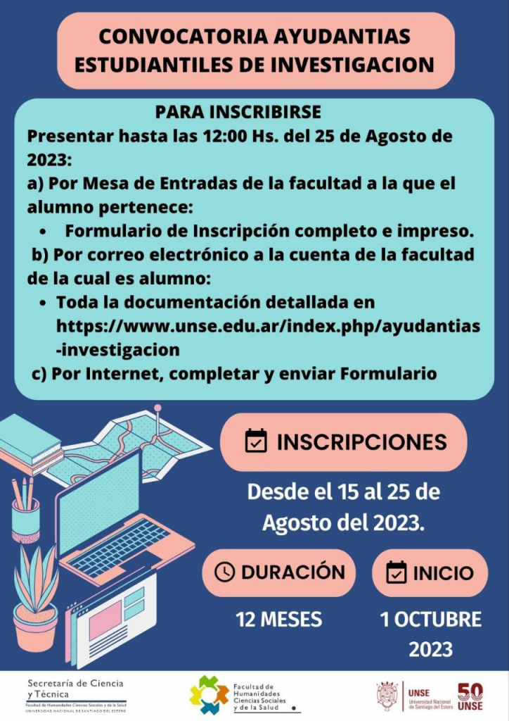 Convocatoria a las Ayudantías Estudiantiles de Investigación