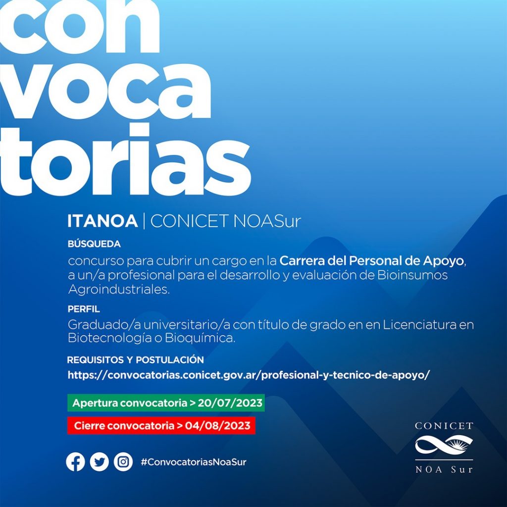 Convocatoria del ITANOA para cargo en la Carrera del Personal de Apoyo