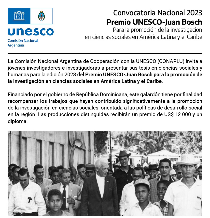 Convocatoria Premio UNESCO-Juan Bosch