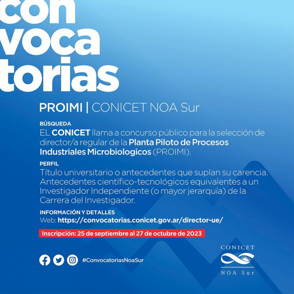 Convocatoria del PROIMI para selección de director/a regular