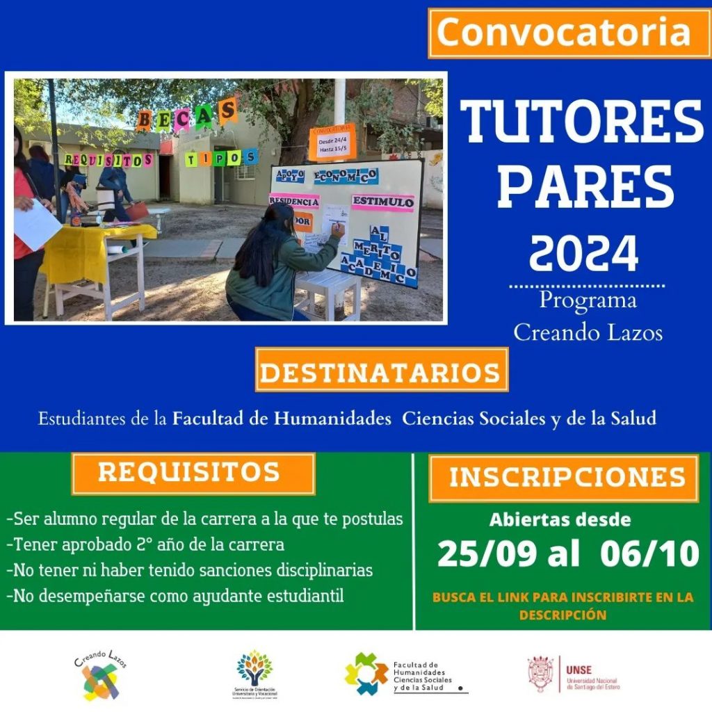 Convocatoria Tutores Pares 2024