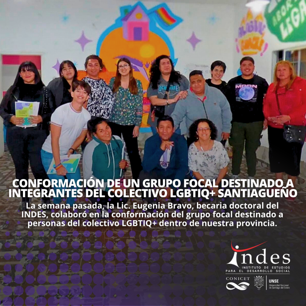 Conformación de un grupo focal destinado a integrantes del colectivo LGBTIQ+ santiagueño