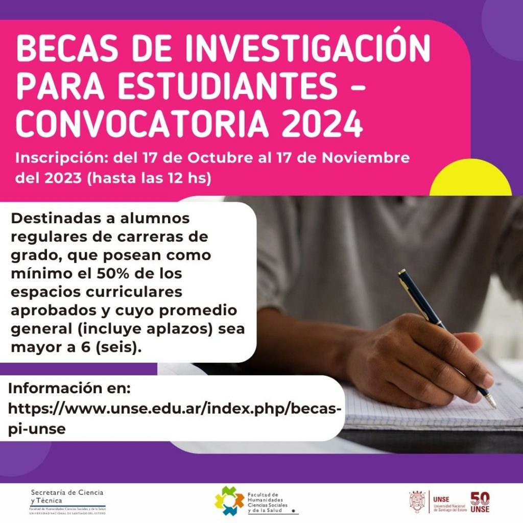 Becas de Investigación para Estudiantes – Convocatoria 2024