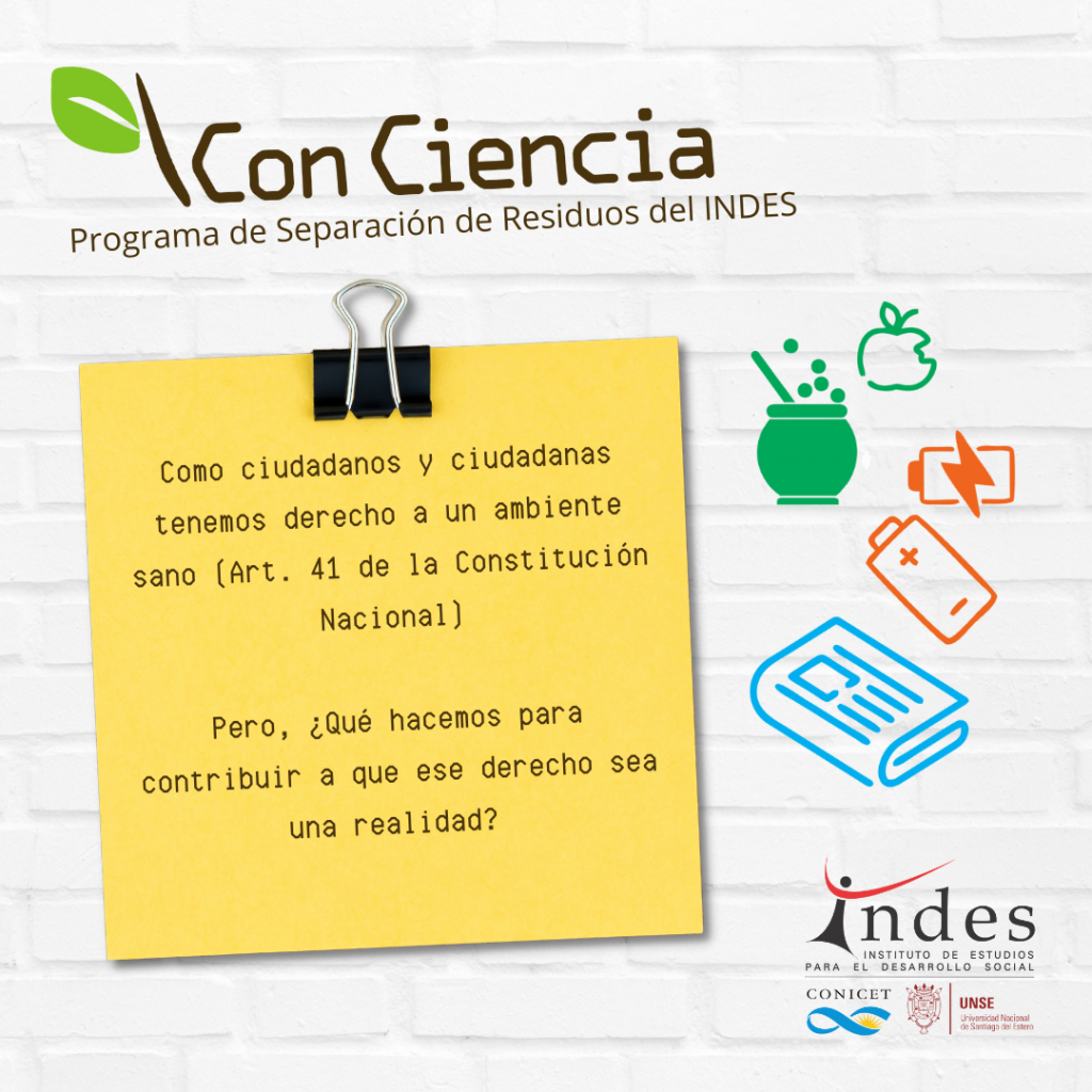 ¡El INDES adhiere con más fuerza a la separación de sus reciclables!