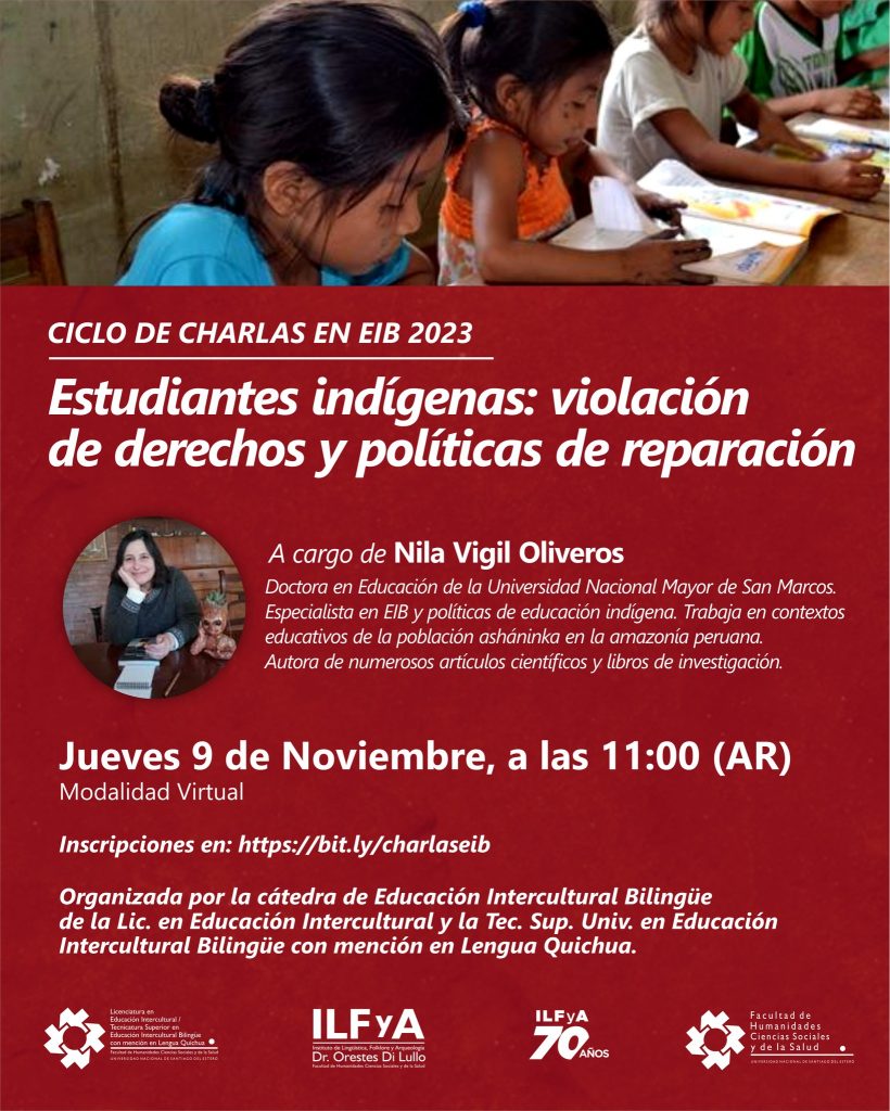 Charla: “Estudiantes indígenas: violación de derechos y políticas de reparación”