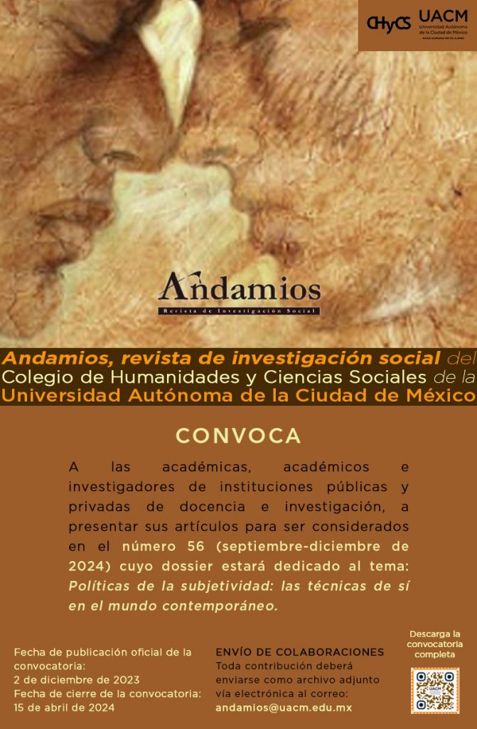 Convocatoria: Revista Andamios