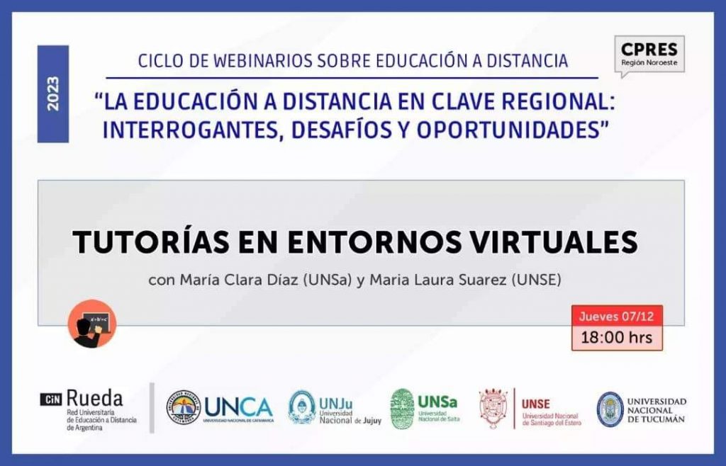 Webinar: Tutorías en entornos virtuales