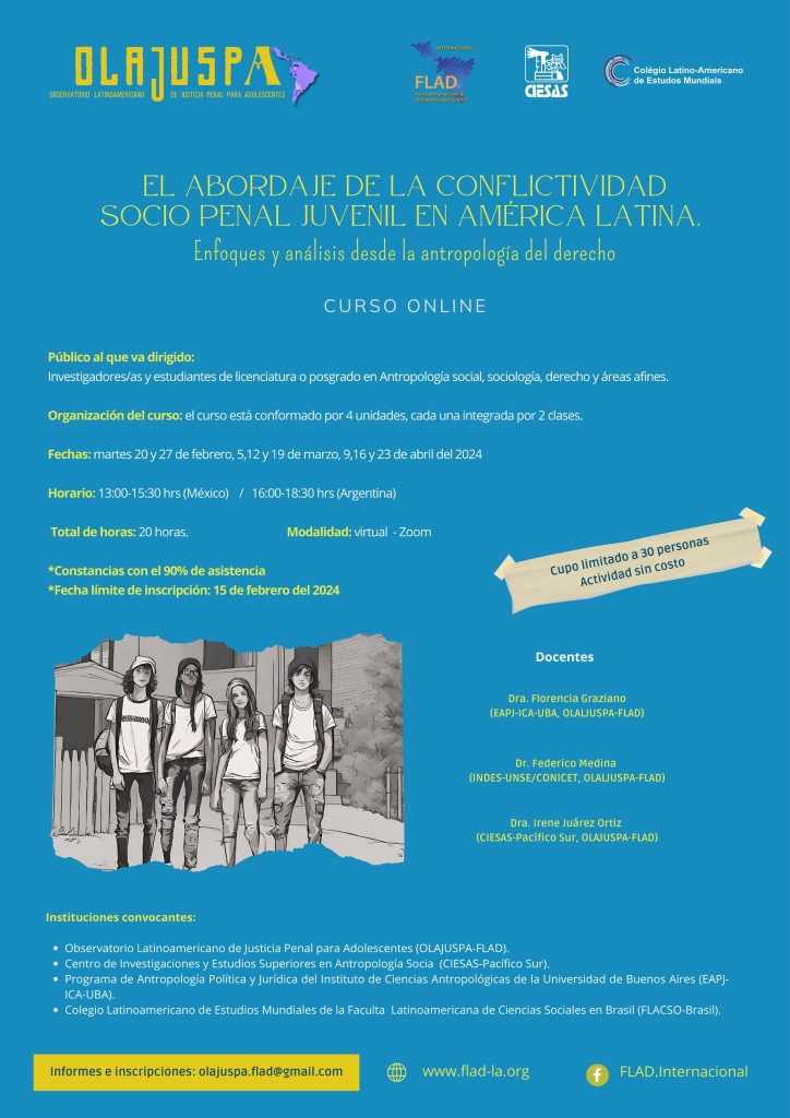 Curso: “El abordaje de la conflictividad socio penal juvenil en América Latina”