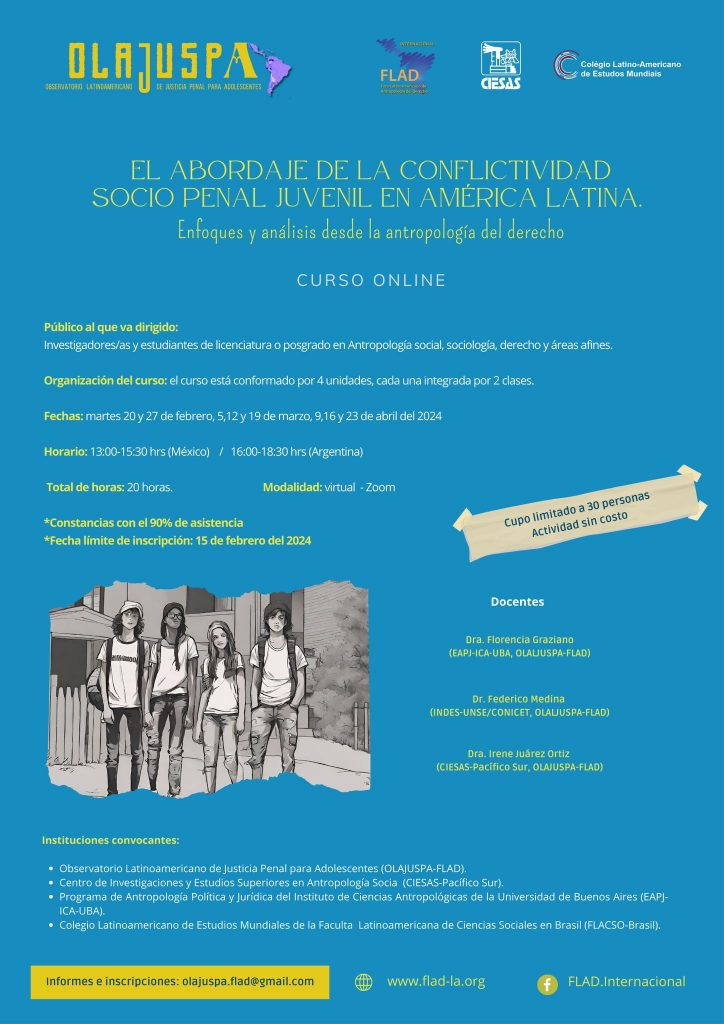 Curso: «El abordaje de la conflictividad socio penal juvenil en América Latina»