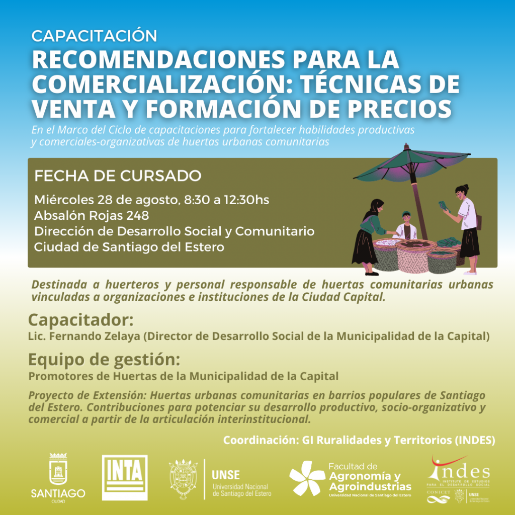 Capacitación: «Recomendaciones para la Comercialización»