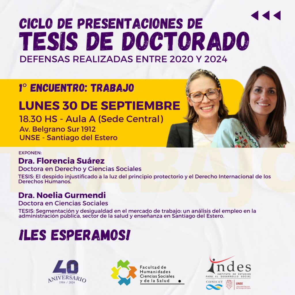 Ciclo de Presentaciones de Tesis de Doctorado (CPTD) del INDES