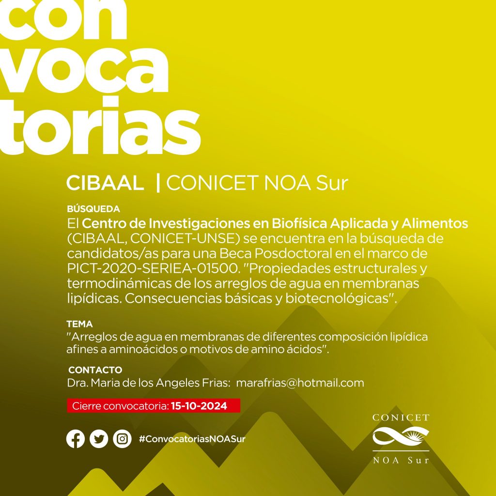 Convocatoria del CIBAAL para Beca Posdoctoral 2024