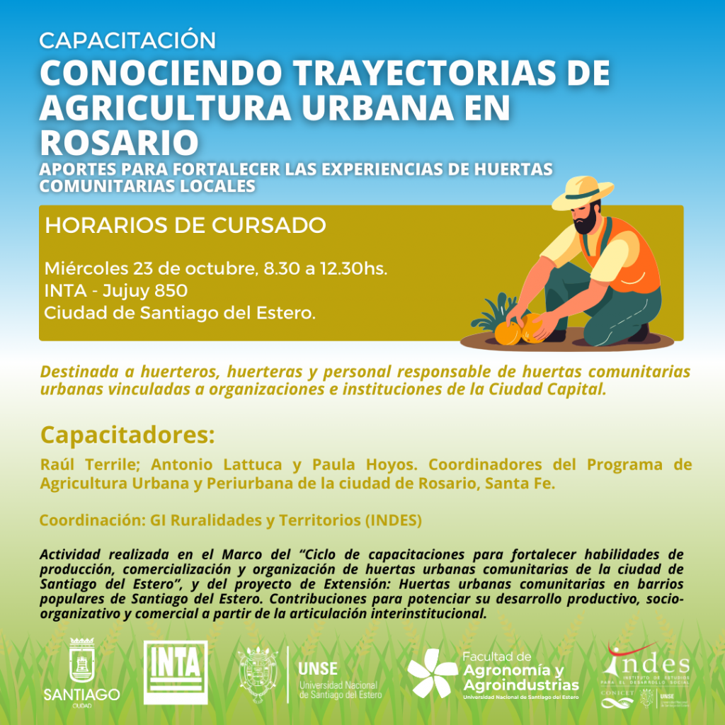 Capacitación: Conociendo trayectorias de agricultura urbana en Rosario