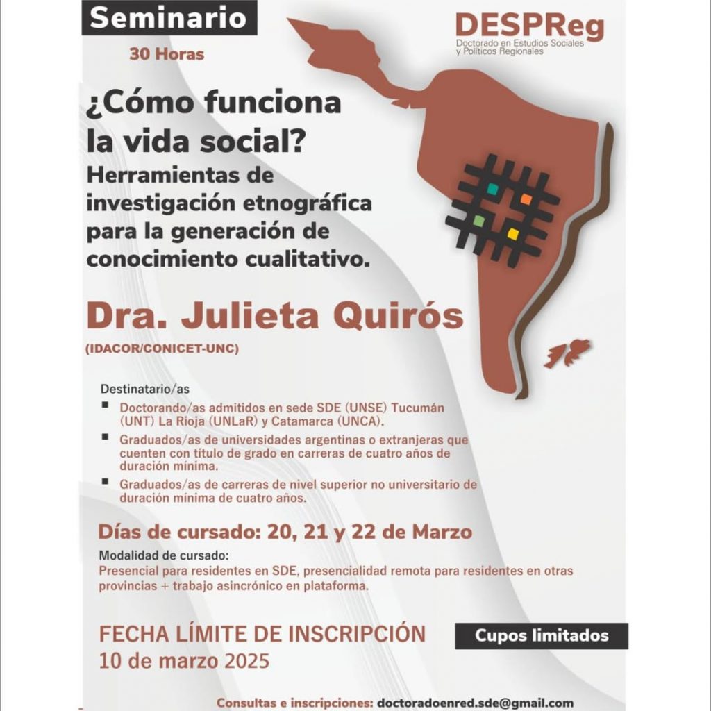 Seminario de Posgrado: ¿Cómo funciona la vida social?
