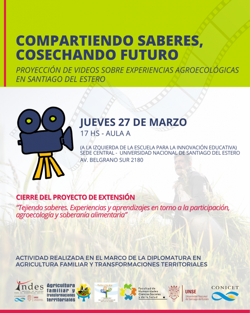 Proyección de videos «Compartiendo saberes, cosechando futuros»