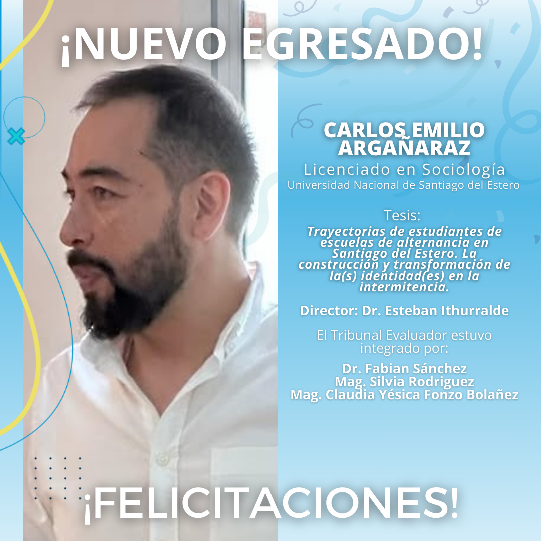 Nuevo egresado: Argañaraz Carlos Emilio