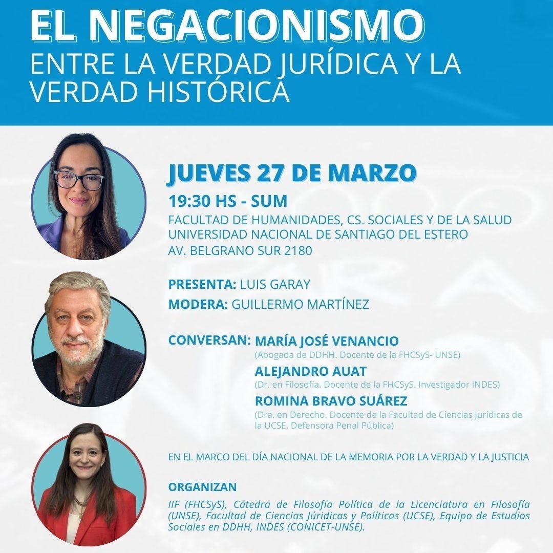 Conversatorio: «El Negacionismo: Entre la Verdad Jurídica y la Verdad Histórica»