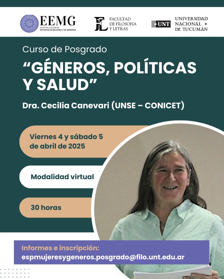 Curso de Posgrado: «Géneros, Políticas y Salud»