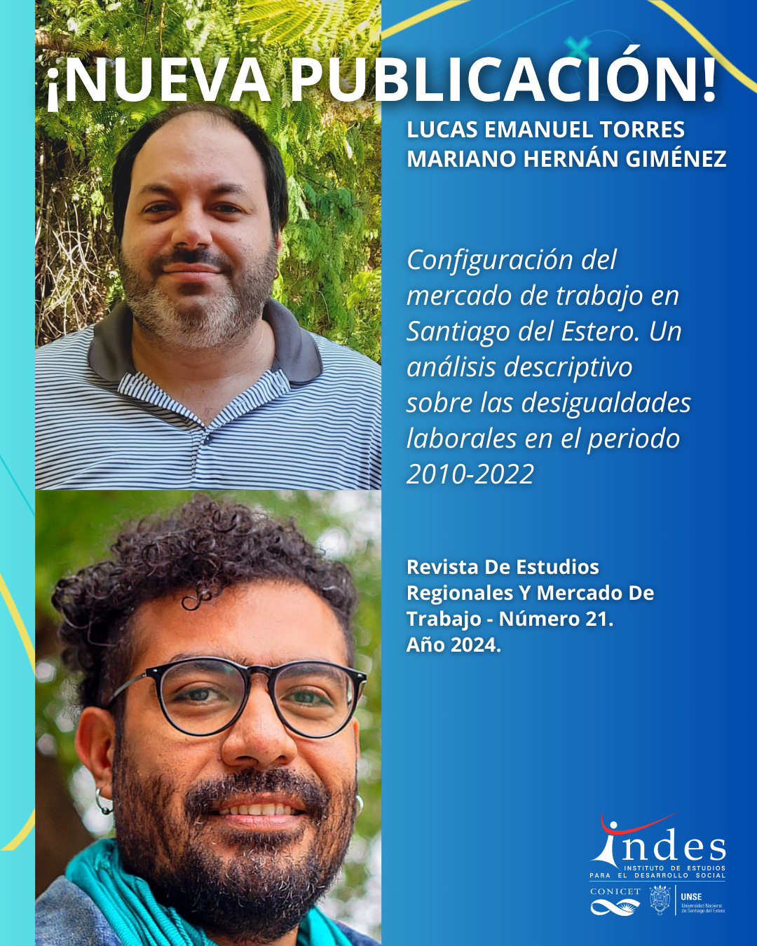 Nueva publicación: Configuración del mercado de trabajo en Santiago del Estero