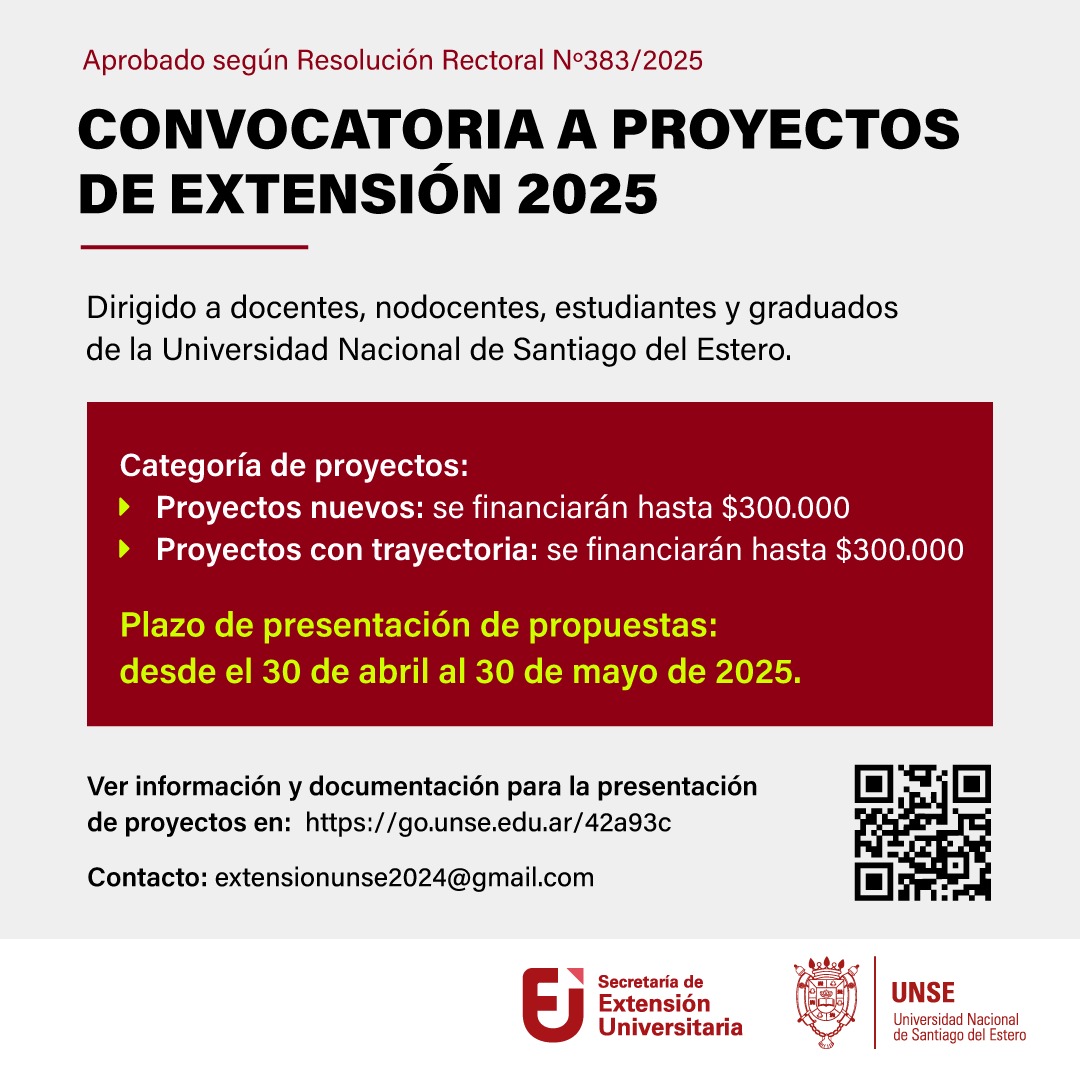 Convocatoria a Proyectos de Extensión 2025