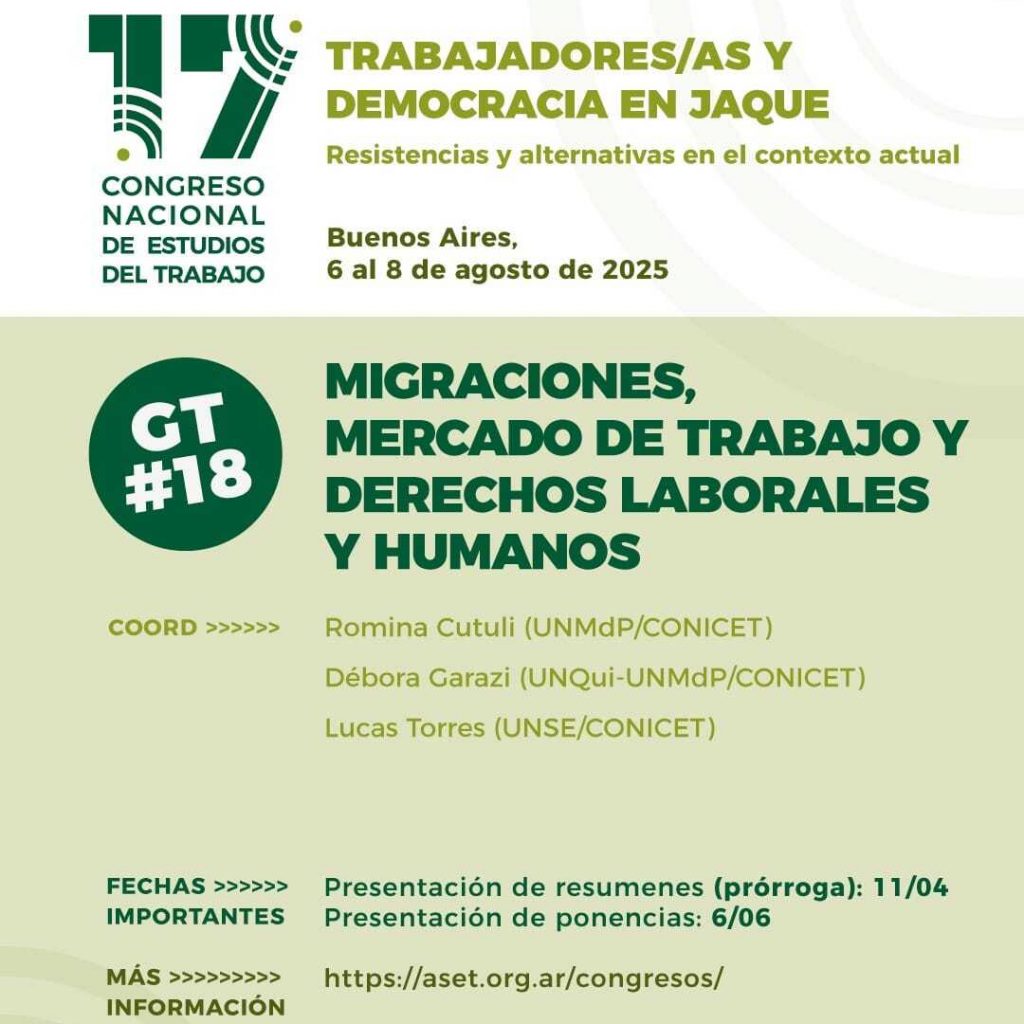 17° Congreso Nacional de Estudios del Trabajo