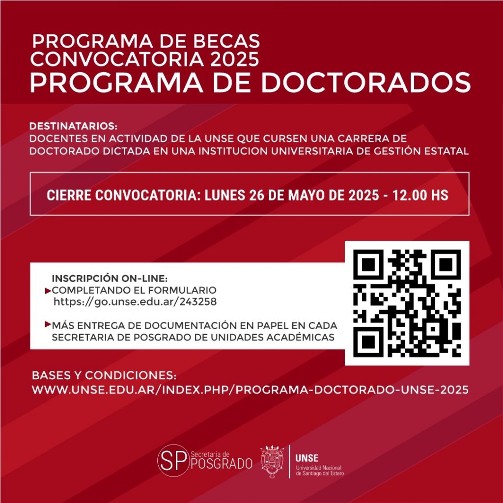 Convocatoria 2025 Programa de Doctorados