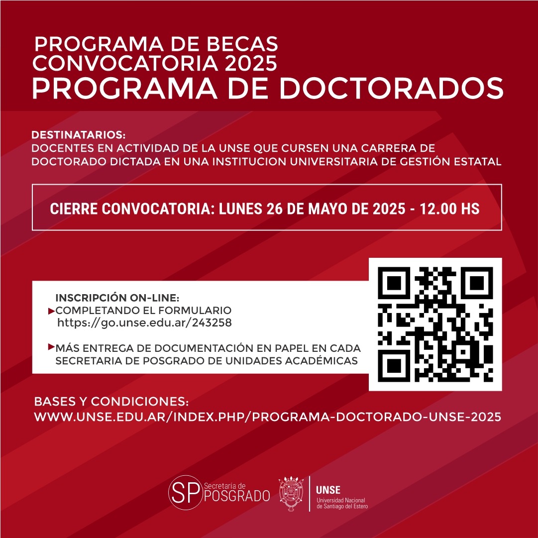 Convocatoria 2025 Programa de Doctorados