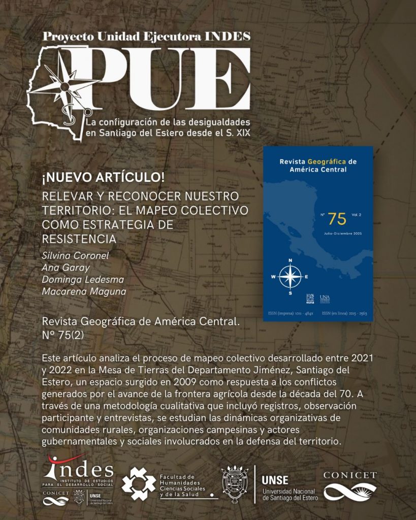 Nueva publicación PUE: «Relevar y reconocer nuestro territorio: el mapeo colectivo como estrategia de resistencia»