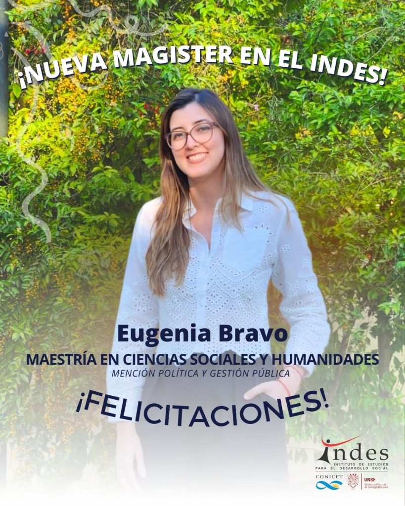 Nueva Magister en el INDES: Eugenia Bravo