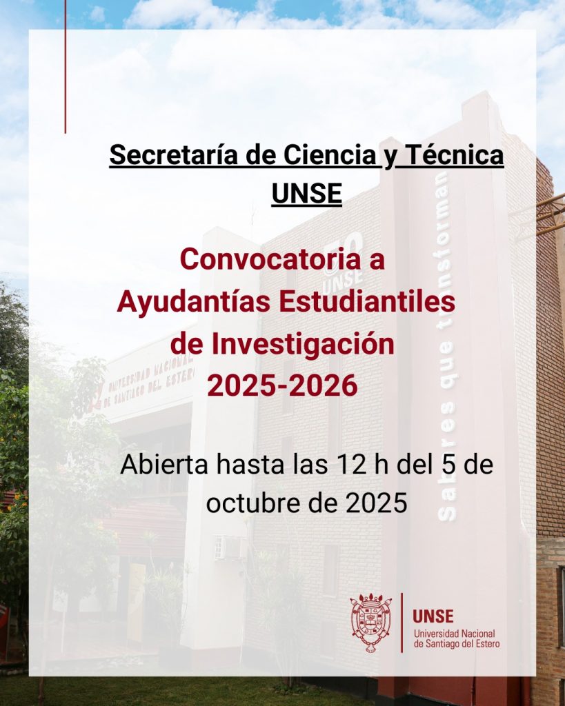 Convocatoria a Ayudantías Estudiantiles de Investigación 2025-2026